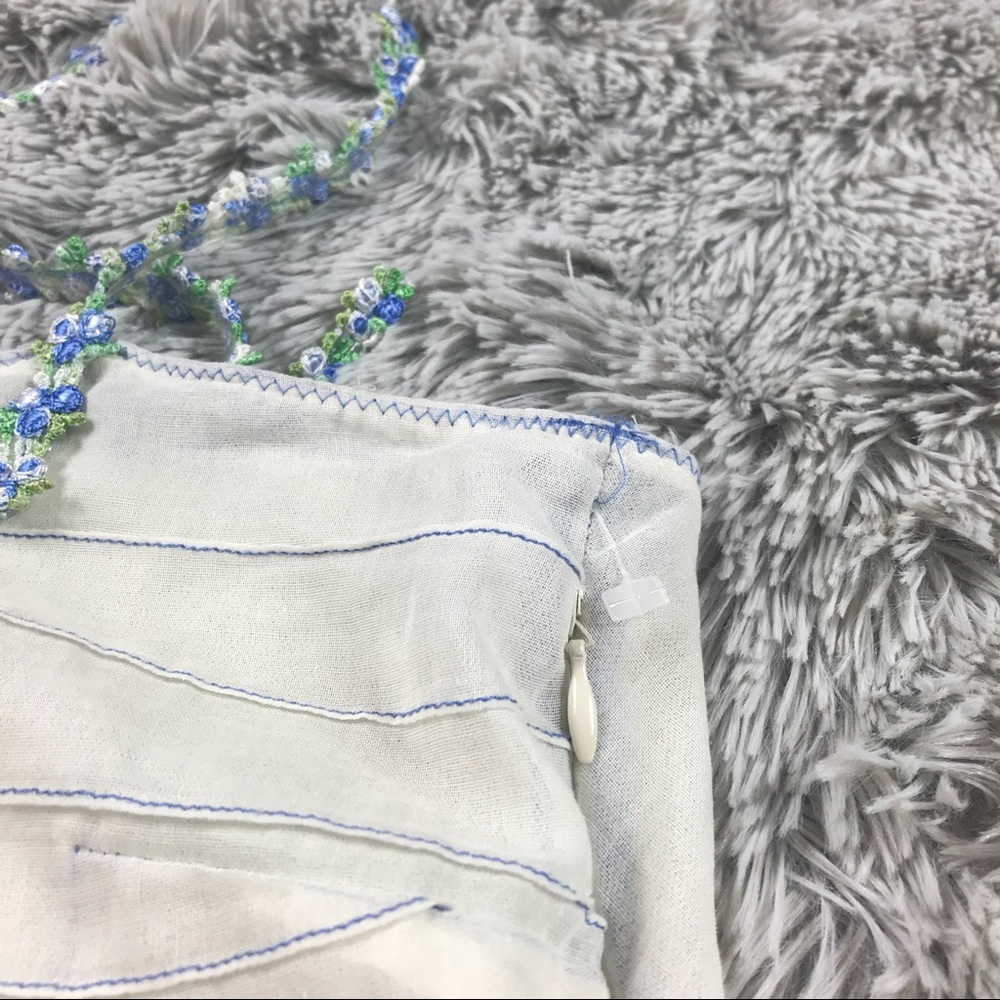 Free People White and Blue Striped Top - Picture 5 of 9